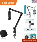 Blue Yeti Boom Arm With Pop Filter - Perfect Positioning And Noise Reduction. Fixed Price $45.89.