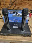Audio 2000S AWM6113 Dual Channel Rechargeable Vhf Wireless Microphone System. Fixed Price $49.00.