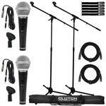 Handheld Dynamic Vocal Microphone Xlr 1/4" Cable Clip On/off Switch & Stand.... Fixed Price $150.40.