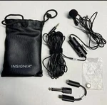 Insignia Universal Omnidirectional Lapel Microphone For Most Phones And Cameras. Fixed Price $12.00.