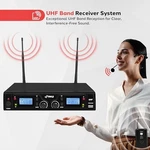 Pyle Rack Mount Uhf Wireless Microphone System PDWM3365 - Black. Fixed Price $82.72.
