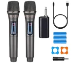 Wireless Microphone, Rechargeable Fixed Frequency Dual. Fixed Price $24.99.
