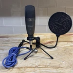 Presonus M7 Cardiod Condenser Studio Microphone W/ Cable, Stand & Screen Euc. Fixed Price $43.43.