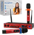 Pyle PDWM811RD Uhf Wireless Microphone System - Red (open Box). Fixed Price $116.99.