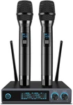 Wireless Microphone System, Metal Professional Uhf Dual Channel Handheld Cordles. Fixed Price $141.99.