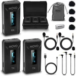 Movo WMX-2-DUO Wireless Lavalier Microphone System Dual-channel. Fixed Price $89.95.