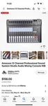 Ammoon 12 Channel Prof Sound System Studio Audio Mixing Console New Open Box. Fixed Price $85.00.