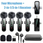 4PCS 2/3 In 1 Lavalier Wireless Microphone Audio Video For Iphone Android. Fixed Price $24.99.