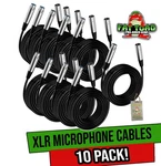 Microphone Cables By Fat Toad (10 Pack) 20FT Professional Audio Xlr Cord. Fixed Price $57.46.