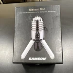 Samson Meteor Usb Studio Microphone, Silver, Mute Button, Headphone Jack. Fixed Price $20.00.