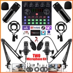 Studio Recording Kit Podcast Music Mixer Equipment Home Condenser Microphone Set. Fixed Price $34.19.