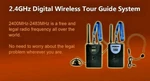 Team Tour Guide System 1 Transmitter & 5 Receivers - 2.4G Digital Wireless. Fixed Price $179.95.