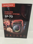 Sudotack Karaoke Machine, Portable Bluetooth, With 2 Wireless Microphones, SP-70. Fixed Price $29.99.