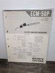 Sony ECM-50P Electret Condenser Microphone Service Manual Original Oem Vintage. Fixed Price $10.79.