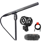 Audio-technica AT897 Condenser Microphone W/ Shockmount, Windbuster, & Xlr Cable. Fixed Price $295.90.
