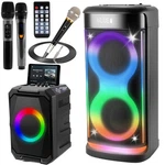 Portable Rechargeable Party Speaker W/ Led Mic Remote Tws Treble Bass. Fixed Price $74.39.