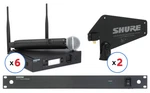 Shure GLXD24R+ Digital Wireless 6-CHANNEL System With SM58 Capsule. Fixed Price $5434.00.