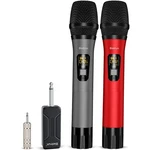 Bietrun Uhf Wireless Microphone With 1/4'' Plug Battery Red And Grey. Fixed Price $100.73.