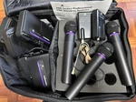 Audio Technica Freeway 3-MICROPHONES 5-RECEIVERS 2-TRANSMITTERS W/case. Fixed Price $239.99.