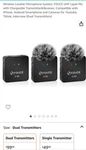 Wireless Lavalier Microphone System, Fduce Uhf Lapel With Chargeable Trans. Fixed Price $90.00.