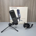 Audio-technica AT2020USB Cardioid Condenser Microphone Euc W Stand Cable Box. Fixed Price $89.99.
