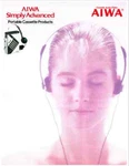 Aiwa - Portable Cassette Brochure Catalog 1986 English. Fixed Price $13.92.