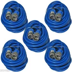 Pack Blue 25 Ft Foot Feet 3PIN Xlr To Female Microphone Cables Cords. Fixed Price $33.60.