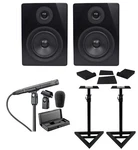 Audio Technica AT4051B Condenser Recording Microphone+monitors+stands+pads+case. Fixed Price $927.95.