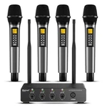 Wireless Microphone System 4 Channel Uhf 160FT Range Xlr Output Bietrun Cordless. Fixed Price $179.99.