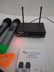 Fifine M-K036 Wireless Microphone System Two Handheld Mics Receiver 6.35MM Trs. Fixed Price $40.00.
