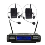 Wireless Microphone System 2 Channel Uhf Headset Studio Karaoke Mics. Fixed Price $75.99.