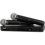 Shure BLX288/SM58 Wireless Dual Vocal System With Two Transmitters Band H11. Fixed Price $769.00.