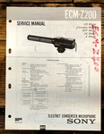Sony ECM-Z200 Microphone Service Manual *original*. Fixed Price $9.97.