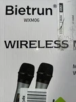 Bietrun WXM06 Black Uhf Dual Channel Wireless Handheld Dynamic Microphone SYS202. Fixed Price $50.00.