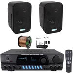 Pyle PT260A Audio Radio 200W Receiver, 2X 3.5" 300W Black Speakers, Mic System. Fixed Price $216.99.