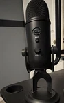 Blue Yeti Usb Microphone Black Mute Button Volume Control Adjustable Stand. Fixed Price $32.00.