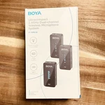 Boya BY-XM6-S2 2.4GHZ Dual Channel Wireless Microphone System Person Vlog Tube. Fixed Price $75.96.