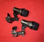 Used Drum Set For Floor Rack Toms Kit Cad Pro TM211 Microphones Tested. Fixed Price $86.95.