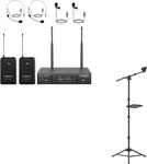 Wireless Microphone System PTU-71-2B Bundled With The Adjustable Stan. Fixed Price $446.99.