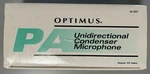 Optimus Unidirectional Condenser Microphone W/ Cable & Original Box. 33-3017. Fixed Price $39.99.