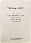 Realistic/radio Shack/tandy PRO-200 33-1080 Microphone Service Manual. Fixed Price $25.00.