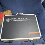 Neumann 147 Condenser Microphone Set Cardioid Silver With Shock Mount & Case. Fixed Price $3200.00.