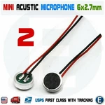 2PCS Mini Acoustic Electret Microphone 6X2.7MM Omnidirectional With Leads. Fixed Price $6.89.