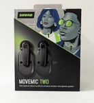 Shure Movemic Two 2-CHANNEL Direct To Wireless Lavalier Microphone System. Fixed Price $174.99.