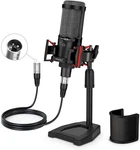 Xlr Podcast Condenser Microphone Cardioid Studio Recording Kit W/ Stand. Fixed Price $54.84.