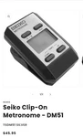 Seiko DM51 Clip-on Digital Metronome New Duracell Battery Easy Volume Control. Fixed Price $19.99.
