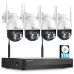 Jennov Wireless Ptz Security Camera System 5MP 10CH Nvr Two-way Audio Recording. Fixed Price $197.79.