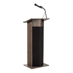 Oklahoma Sound 30W Apm Modern Power Plus Lectern In Ribbonwood Brown. Fixed Price $712.23.