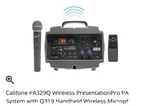 Califone Presentation Pro Wireless W/Q319 PA329Q. Fixed Price $369.00.