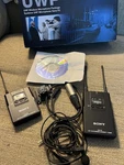 Sony URX-P2 Wireless Uhf Receiver And UTX-B2 Transmitter With Lapel Microphone. Fixed Price $139.00.